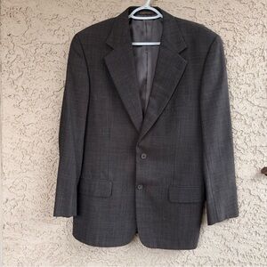 Calvin Klein Men 30R Wool Suit Jacket Sport Coat Blazer Gray Brown Taupe